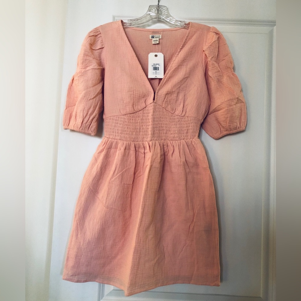 Billabong V-Neck Smocked Waist Dress